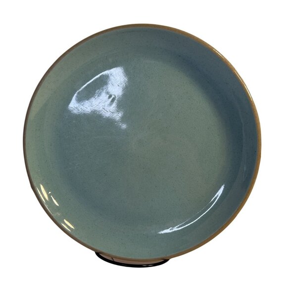 MCM Harkerware Blue Mist Speckled Stone China Oven Proof Dinner Plates Set-4 HTF - Picture 4 of 11